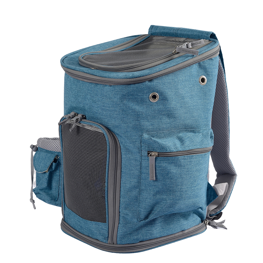 Mochila Oxford Pet Carrier respirável para viagem para gatosPequenos pinos