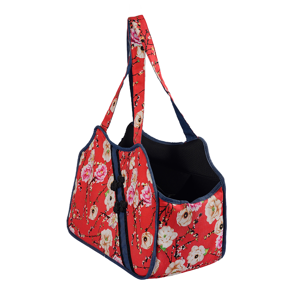 Bolsa de transporte para animais de estimação com padrão chinês tradicional