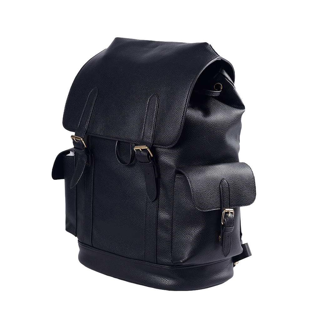 Mochila de couro unissex para viagem/trabalho/negócios/escola