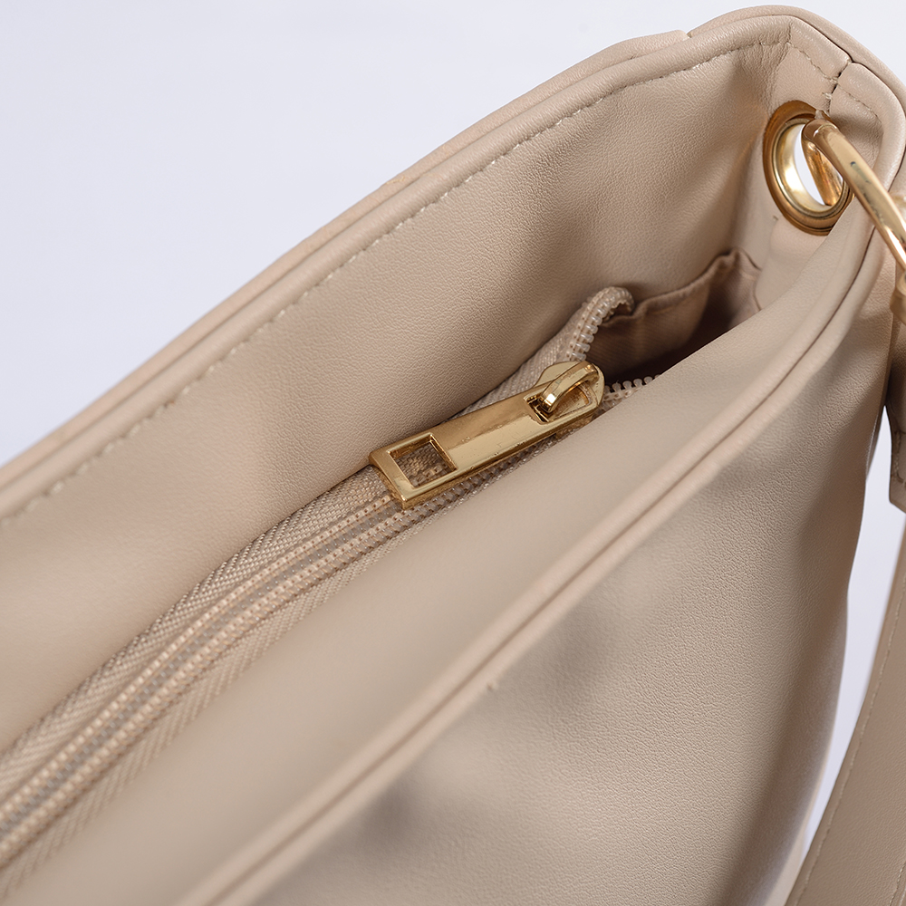 Bolsa feminina de couro macio alça ajustável forro de poliéster