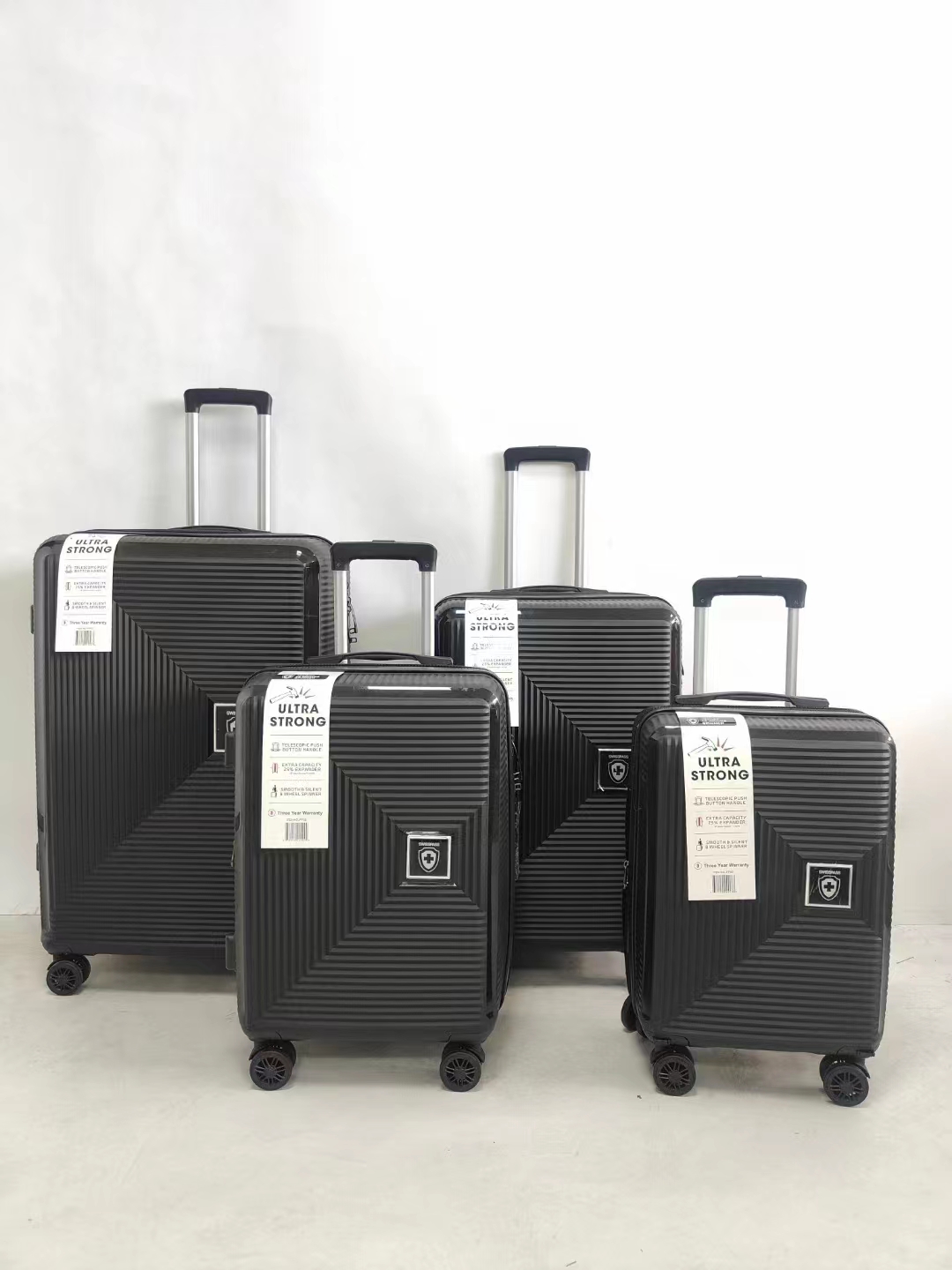 4 pcs PP polipropileno trole bagagem mala de viagem define fabricante personalizado