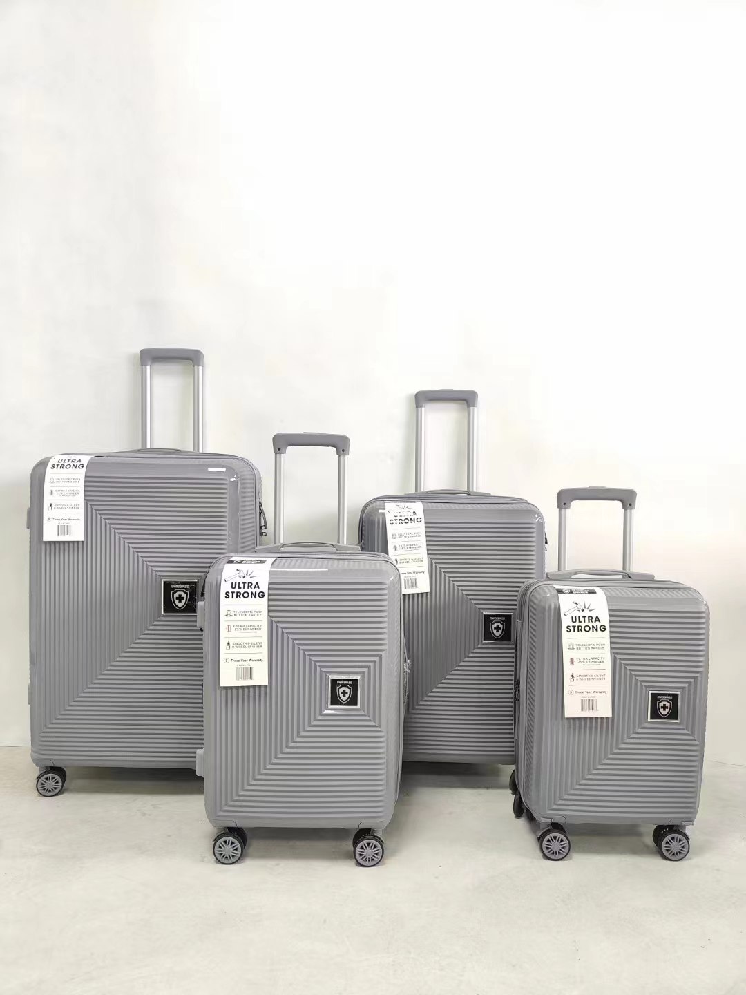 4 pcs PP polipropileno trole bagagem mala de viagem define fabricante personalizado