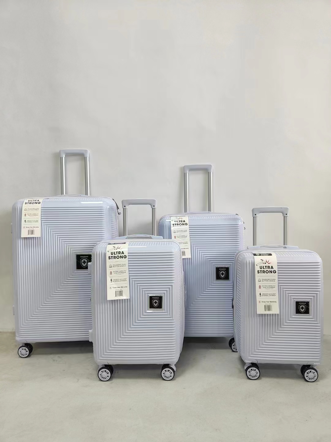 4 pcs PP polipropileno trole bagagem mala de viagem define fabricante personalizado