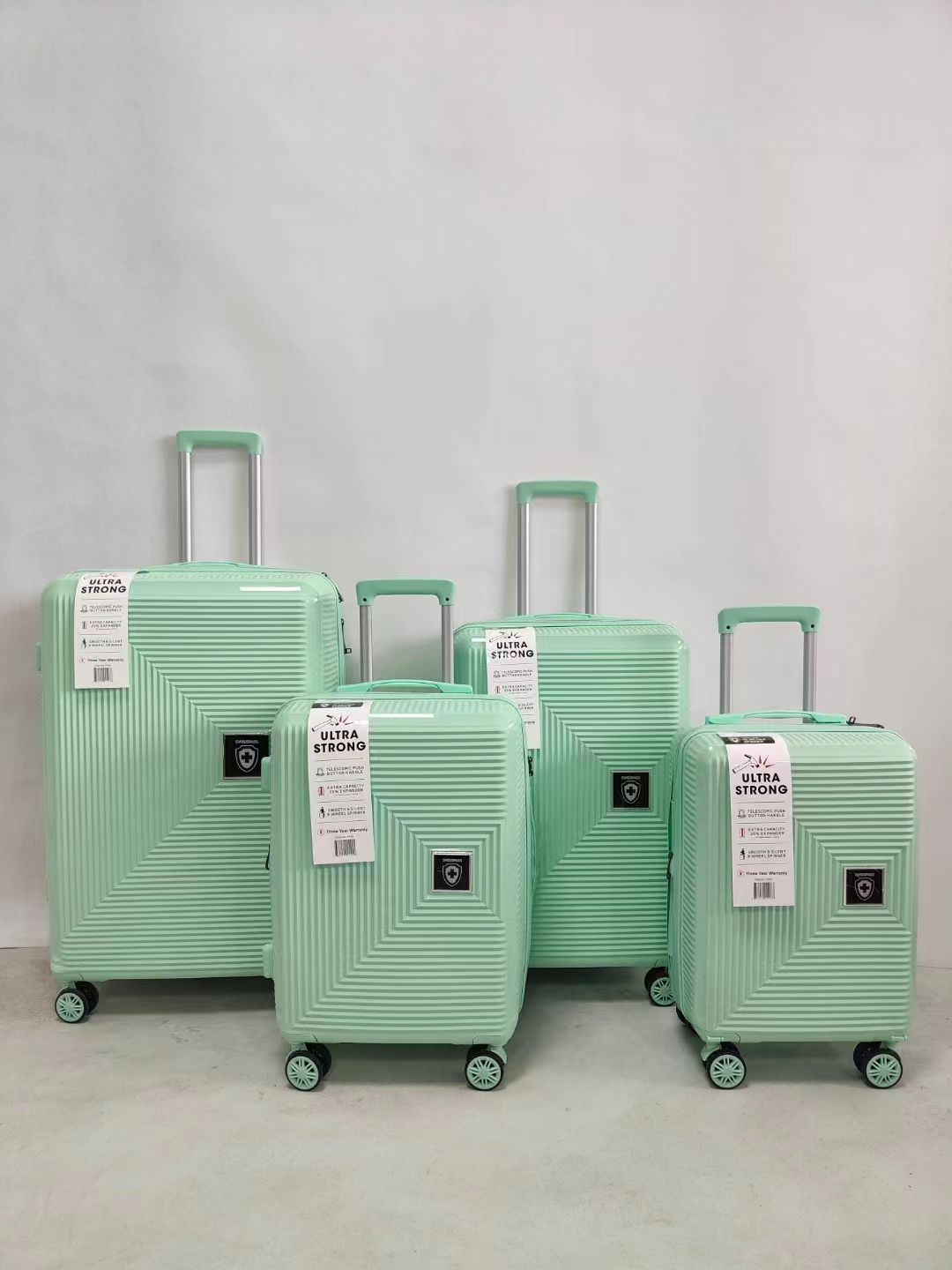 4 pcs PP polipropileno trole bagagem mala de viagem define fabricante personalizado