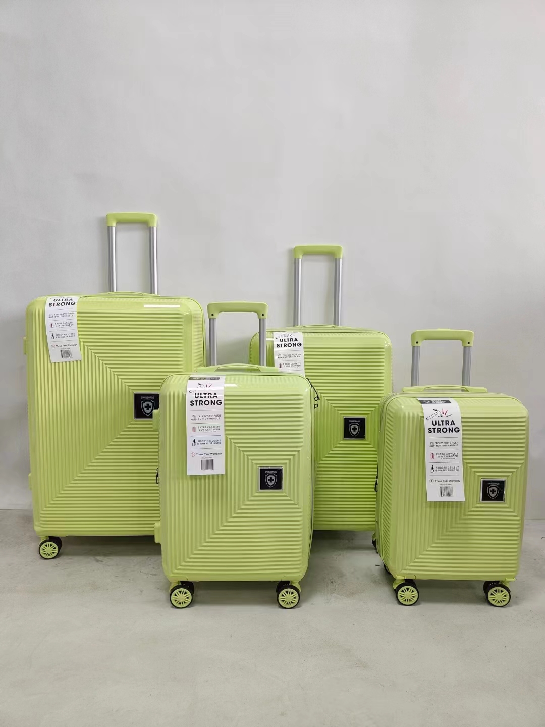 4 pcs PP polipropileno trole bagagem mala de viagem define fabricante personalizado